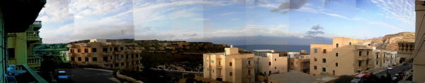 Panoramablick aus unserem Appartment